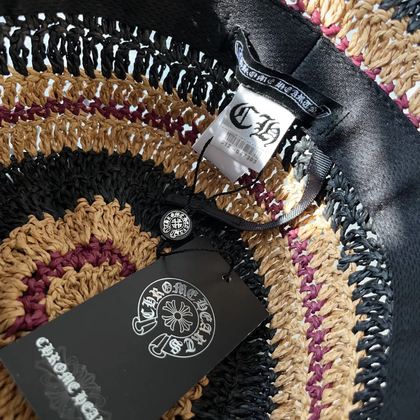 2⃣️5⃣Spring and summer new style️ꫛꫀꪝ❥—— 🖤Crow heart cross logo straw hat 🆕Khaki blue 👌Hand-woven raffia 👒Head circumference 55～58cm